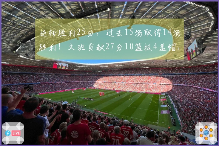 逆转胜利25分，过去15场取得14场胜利！文班贡献27分10篮板4盖帽，伦纳德尽管得分30+9却未能获胜